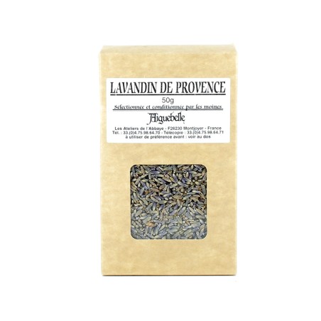 Lavandin de Provence en Vrac pour Infusion ou Desserts - 50 g |  AIGUEBELLE (Abbaye Notre-Dame d')