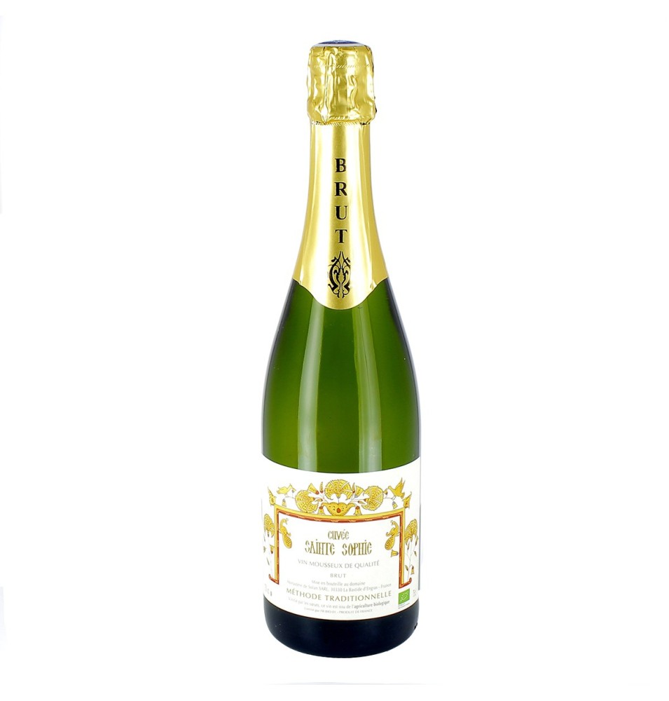 Vin mousseux blanc Sainte-Sophie bio - 75 cL | SOLAN (Monastère de la Protection de la Mère de Dieu de)