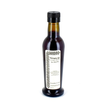 Vinaigre de vin rouge aromatisé au basilic bio - 250 mL | SOLAN (Monastère de la Protection de la Mère de Dieu de)