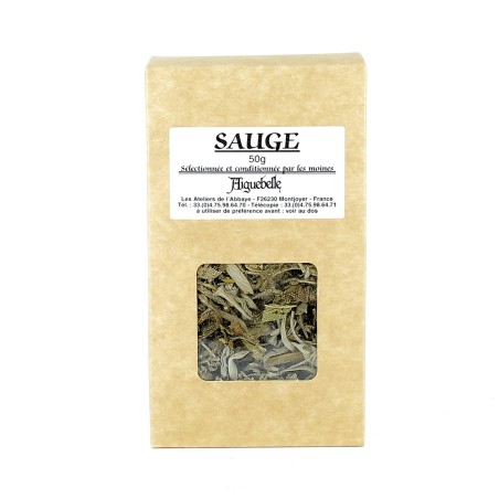 Sauge en Vrac pour infusion ou cuisine - 50 g |  AIGUEBELLE (Abbaye Notre-Dame d')