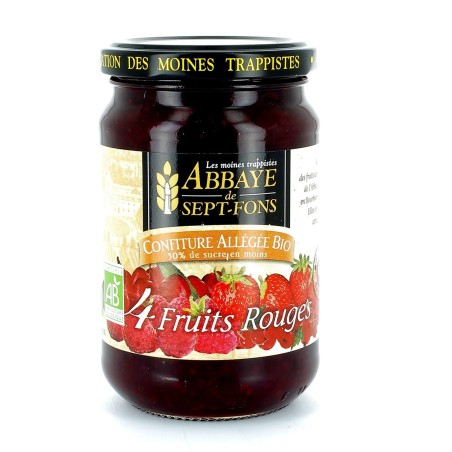 Confiture allégée aux 4 fruits rouges BIO - 350 g | SEPT-FONS (Abbaye Notre-Dame de)