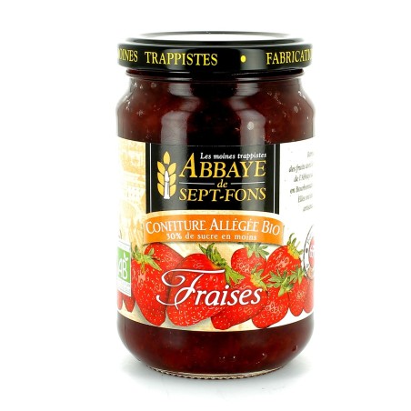 Confiture allégée de fraises BIO - 350 g | SEPT-FONS (Abbaye Notre-Dame de)