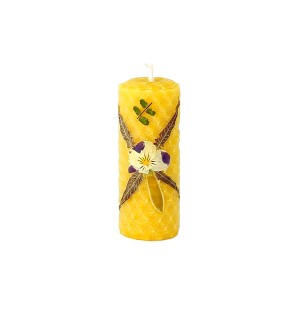 Bougie N°7 Décor Fleurs Séchées | PAIX-DIEU (Monastère de la)