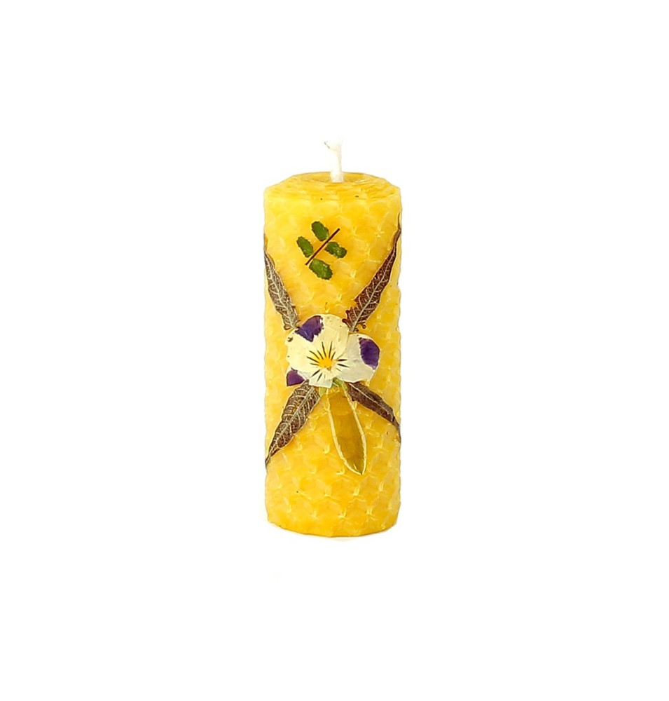 Bougie N°7 Décor Fleurs Séchées | PAIX-DIEU (Monastère de la)