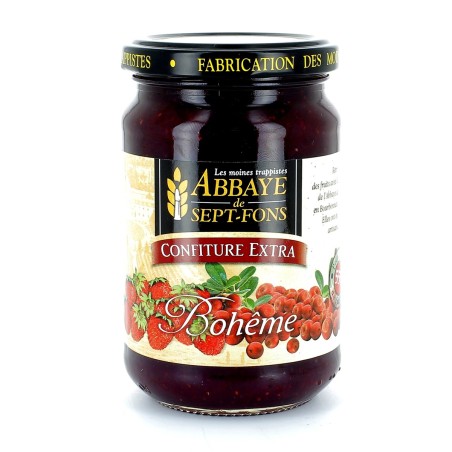 Confiture extra Bohême (Airelles rouge et Fraises des bois) - 370 g | SEPT-FONS (Abbaye Notre-Dame de)