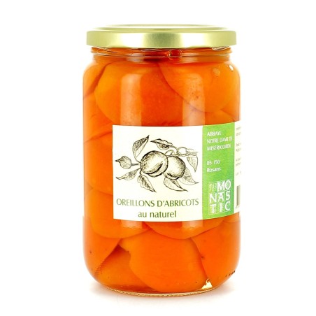 Abricots au naturel - oreillons (R1AB) - 720 g | ROSANS (Abbaye Notre-Dame de Miséricorde)