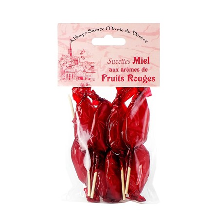 Sucettes au miel et fruits rouges - 50 g | DÉSERT (Abbaye Sainte-Marie du) Le Village de François