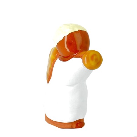 CRECHE B2 N°16 - Ange à la trompette - Santons en terre cuite (6cm) | JOUARRE (Abbaye Notre-Dame de)