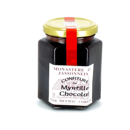 Confiture de Myrtille et Chocolat - 345 g | JASSONNEIX (Monastère du)