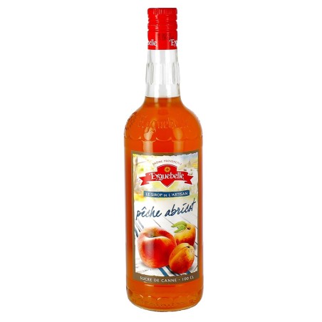 Sirop de Pêche - Abricot -  100 cl - 1 L | EYGUEBELLE (lié à l'Abbaye d'Aiguebelle)