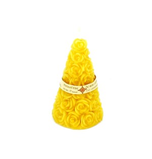 N°26 Bougie pyramide de roses | BOIS SALAIR (Monastère de)
