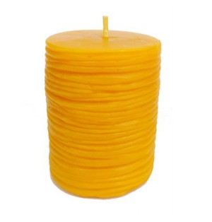 N°19 Bougie cylindre strié | BOIS SALAIR (Monastère de)