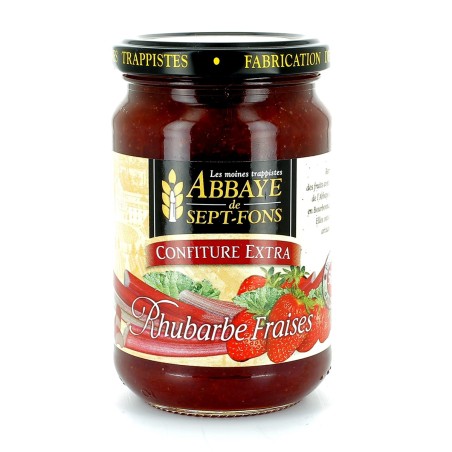 Confiture extra de Rhubarbe et de Fraises - 370 g | SEPT-FONS (Abbaye Notre-Dame de)