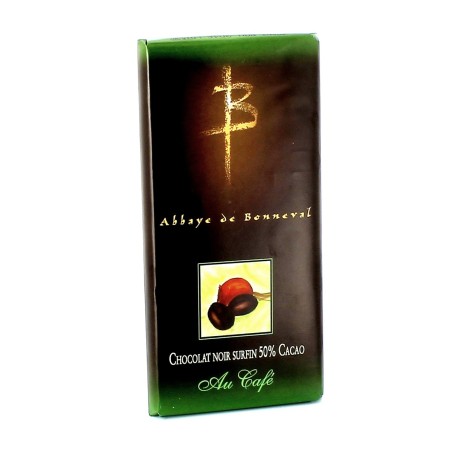 Tablette de chocolat noir au café - 100 g | BONNEVAL (Abbaye Notre-Dame de)