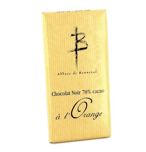 Tablette de chocolat noir à l'orange - 100 g | BONNEVAL (Abbaye Notre-Dame de)