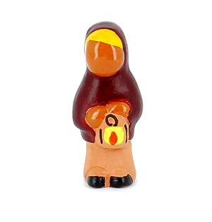 CRECHE B2 N°09 - Le berger à la lanterne - Santons en terre cuite (6cm) (rare - épuisé) | JOUARRE (Abbaye Notre-Dame de)