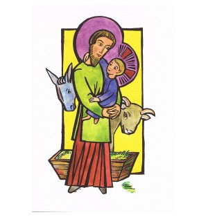 CARTE de voeux - Noël avec Jésus - paquet de 8 | CARTE
