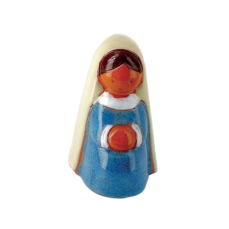 CRECHE A1 - Marie - Santons en terre cuite émaillé  (7cm) | JOUARRE (Abbaye Notre-Dame de)