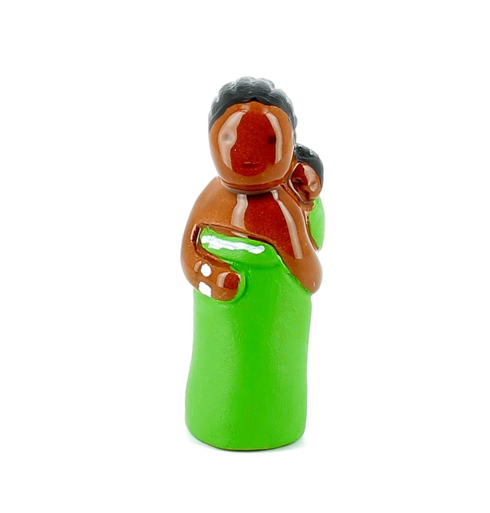 ABBAYE NOTRE-DAME DE JOUARRE - CRECHE - L'africaine - Santons en céramique (6cm) N°12