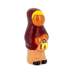 CRECHE B2 N°09 - Le berger à la lanterne - Santons en terre cuite (6cm) (rare - épuisé) | JOUARRE (Abbaye Notre-Dame de)