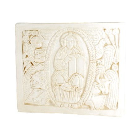 ABBAYE NOTRE-DAME DE JOUARRE - CRECHE - Plaque Christ au tétramorphe