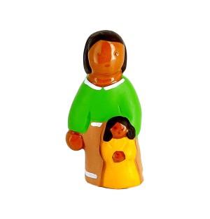 ABBAYE NOTRE-DAME DE JOUARRE - CRECHE - La maman - Santons en céramique (6cm) N°59