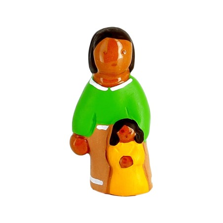 ABBAYE NOTRE-DAME DE JOUARRE - CRECHE - La maman - Santons en céramique (6cm) N°59