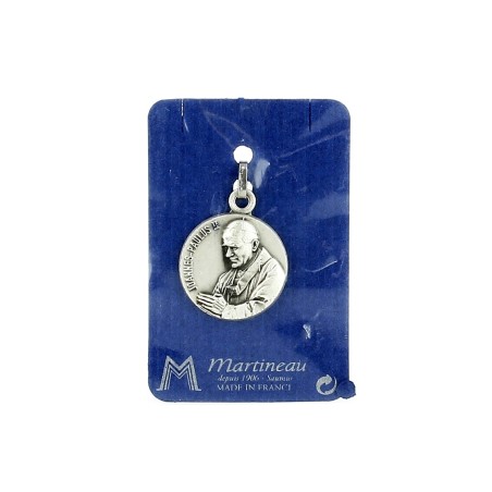 ARTE RELIGIEUX - Médaille argenté Jean-Paul II