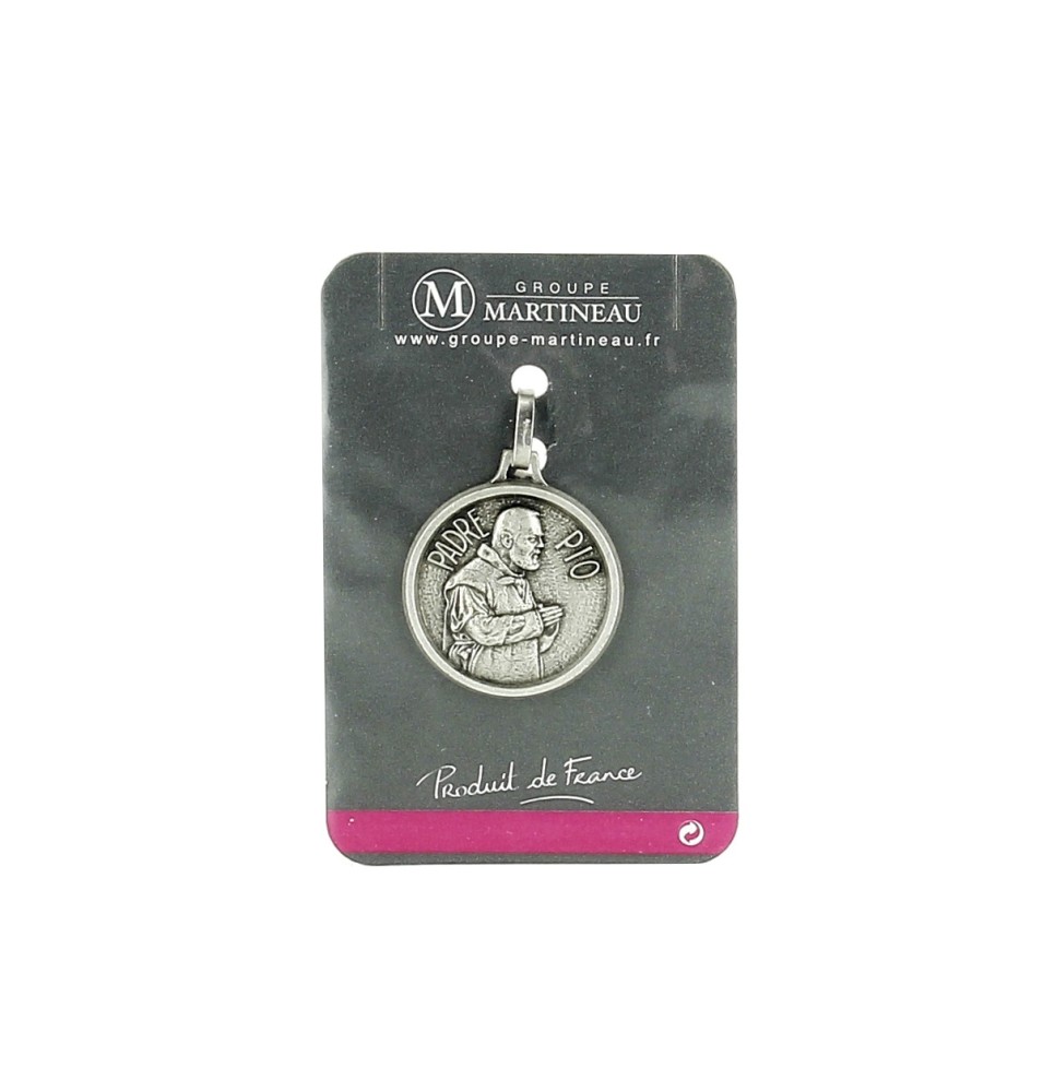 ART RELIGIEUX - Médaille argenté Padre Pio