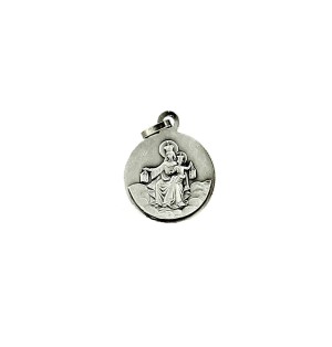 ART RELIGIEUX - Médaille argenté scapulaire du Sacré-Coeur