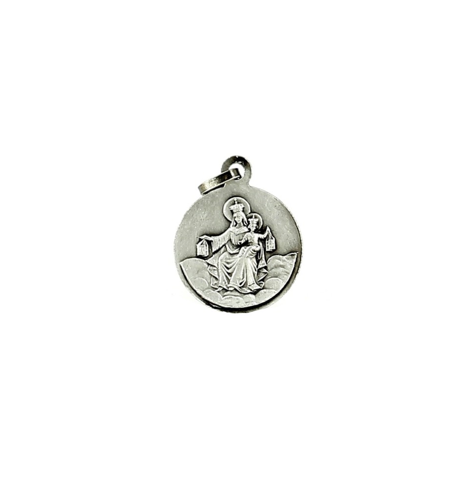 ART RELIGIEUX - Médaille argenté scapulaire du Sacré-Coeur