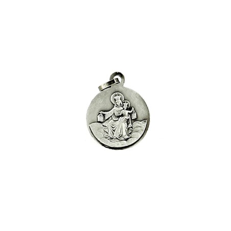 ART RELIGIEUX - Médaille argenté scapulaire du Sacré-Coeur
