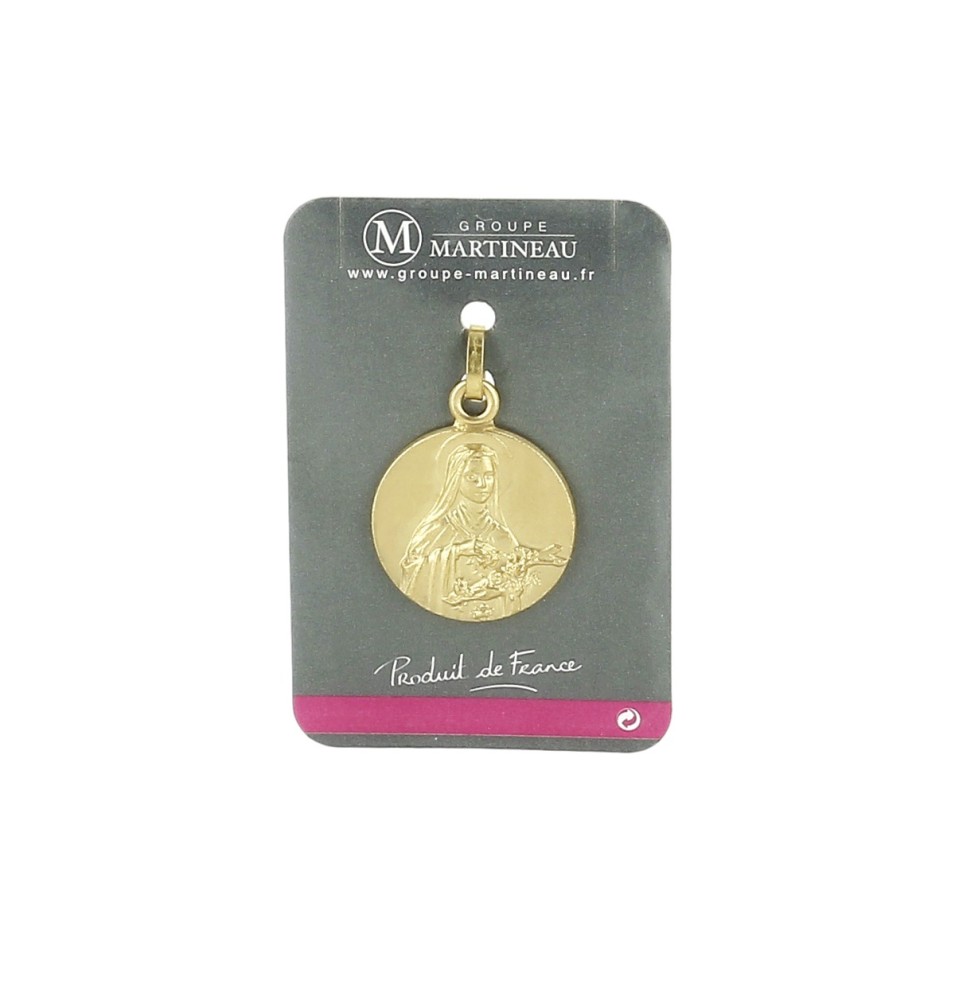 ART RELIGIEUX - Médaille doré Sainte-Thérèse de Lisieux
