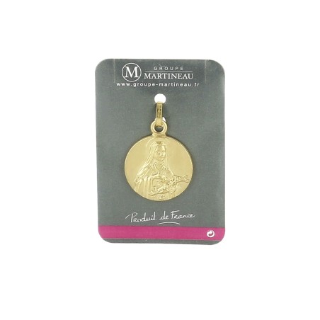 ART RELIGIEUX - Médaille doré Sainte-Thérèse de Lisieux