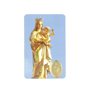 Carte plastifiée avec prière et poinçon Notre Dame de la Garde