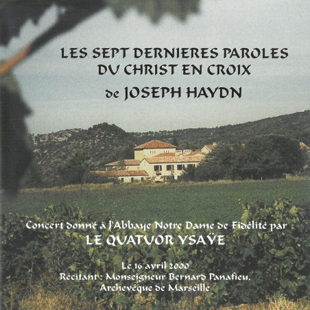 Les sept dernières paroles du christ en croix de joseph Haydn (CD)
