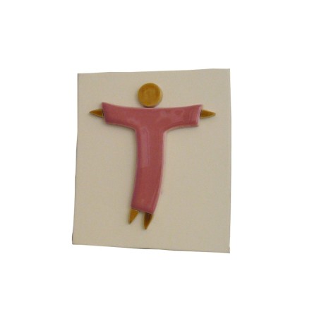 Céramique Jésus Christ Rose sur terre blanche