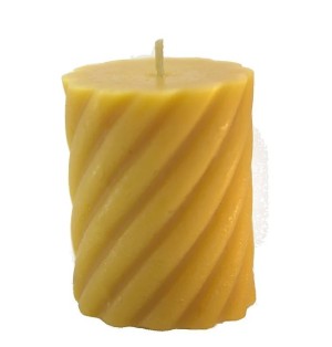 Bougie cylindre torsadé