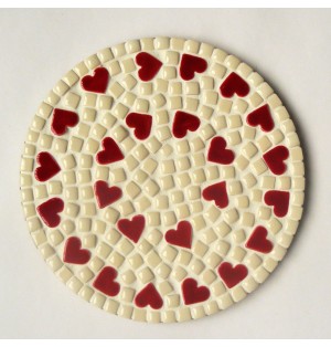 Dessous de plat mosaïque coeur