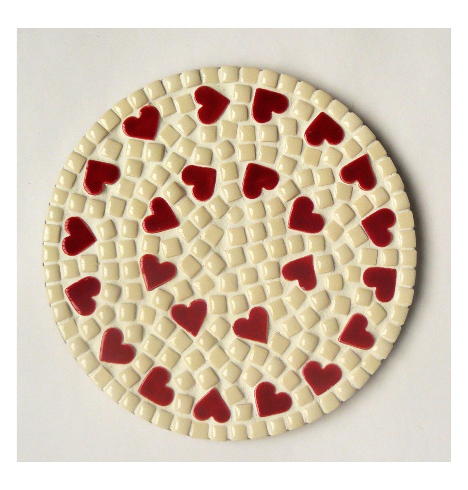 Dessous de plat mosaïque coeur