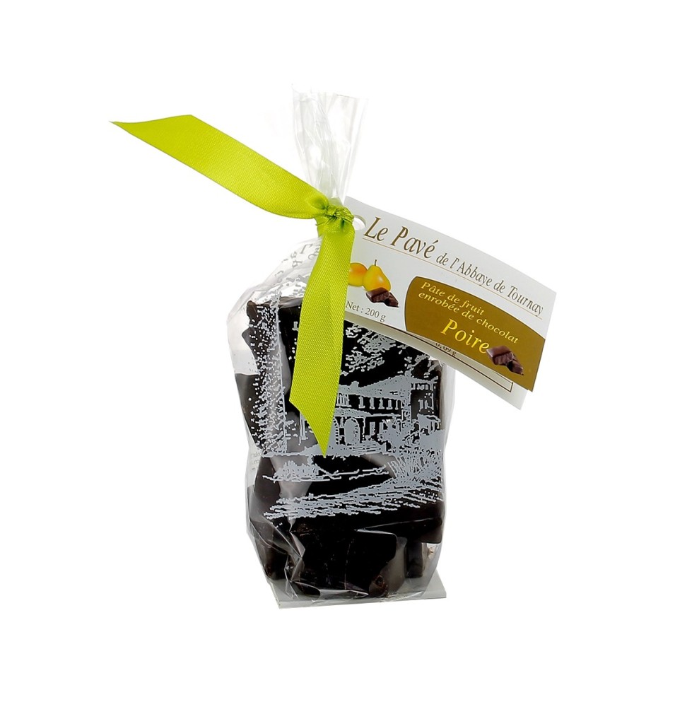 Le Pavé - Pâte de fruits à la Poire Enrobée de Chocolat Noir
