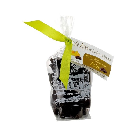 Le Pavé - Pâte de fruits à la Poire Enrobée de Chocolat Noir