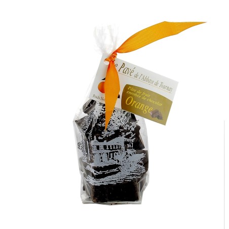 Le Pavé - Pâte de fruits à l'Orange Enrobée de Chocolat Noir