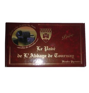 Le Pavé en Boîte - Pâte de fruits à la Poire Enrobée de Chocolat Noir