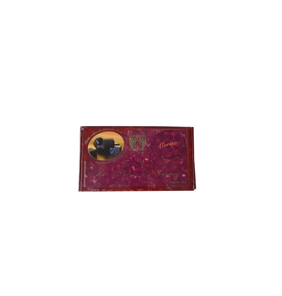 Le Pavé en Boîte - Pâte de fruits à la Cerise Enrobée de Chocolat Noir