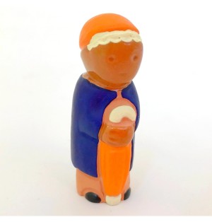 CRECHE B2 - Sage au parapluie - Santons en terre cuite (6,5cm)