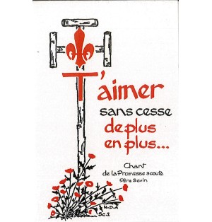Carte Prière - SC02 - Croix scoute