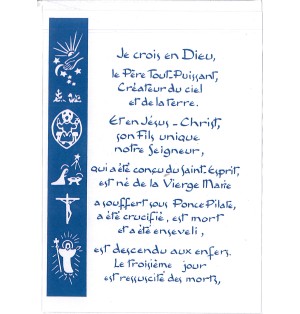 Carte Prière - SP940 - Je Crois en Dieu..
