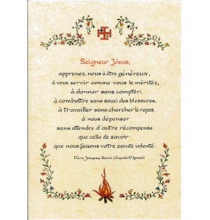 Carte Prière - PESC1 - Prière scoute calligrafiée A4