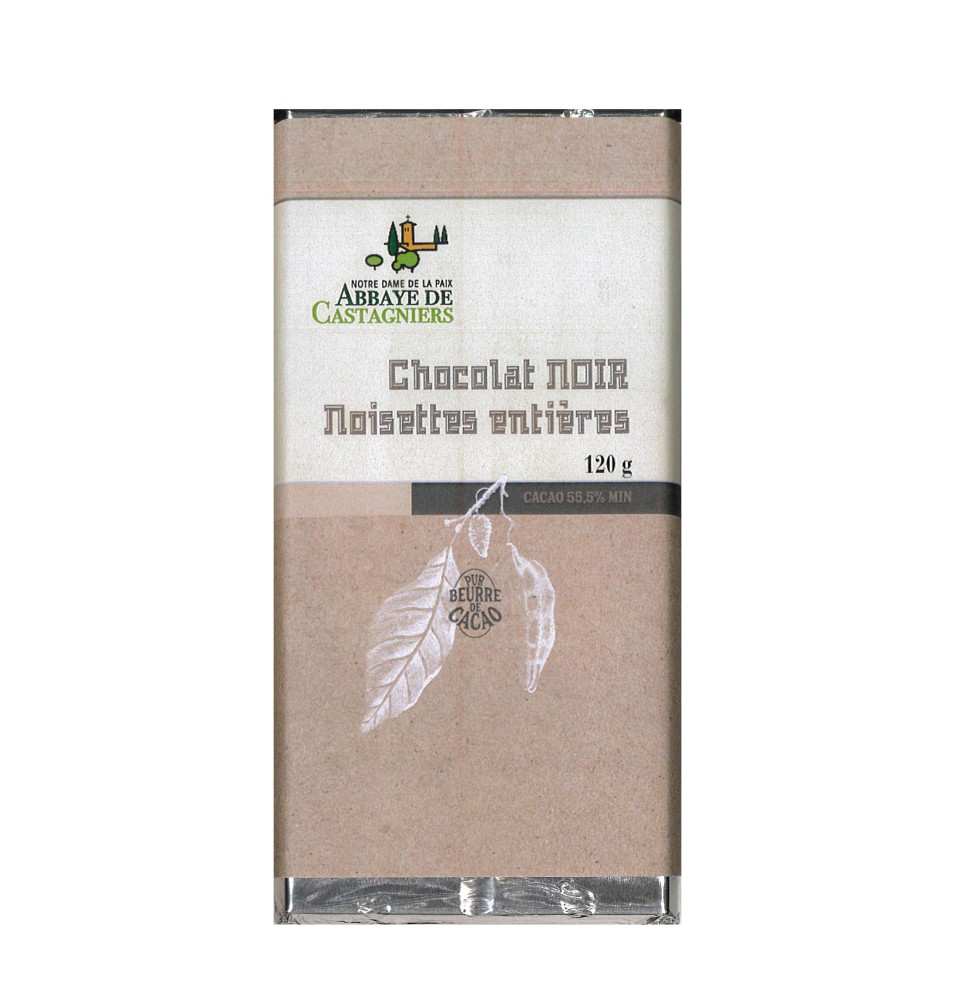 Tablette de chocolat Noir et Noisettes Entières